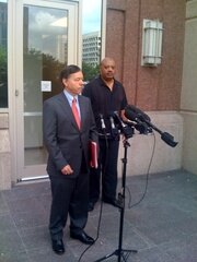 Attorney Terry Bryant (left), Richard Hicks (right)