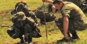 Ugandan peacekeepers being trained by French Foreign Legion instructors