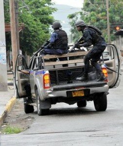 Riot police take to streets