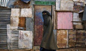 A Somali refugee inside Dagahaley camp in Dadaab, Kenya. Photograph: Finbarr O'Reilly/Reuters