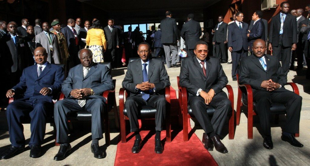 East-African-Community-Head-of-States-from-Lefts-is-Museveni-Mwai-Kibaki-Paul-Kagame-JKikwete-Pierre-Nkurunzinza